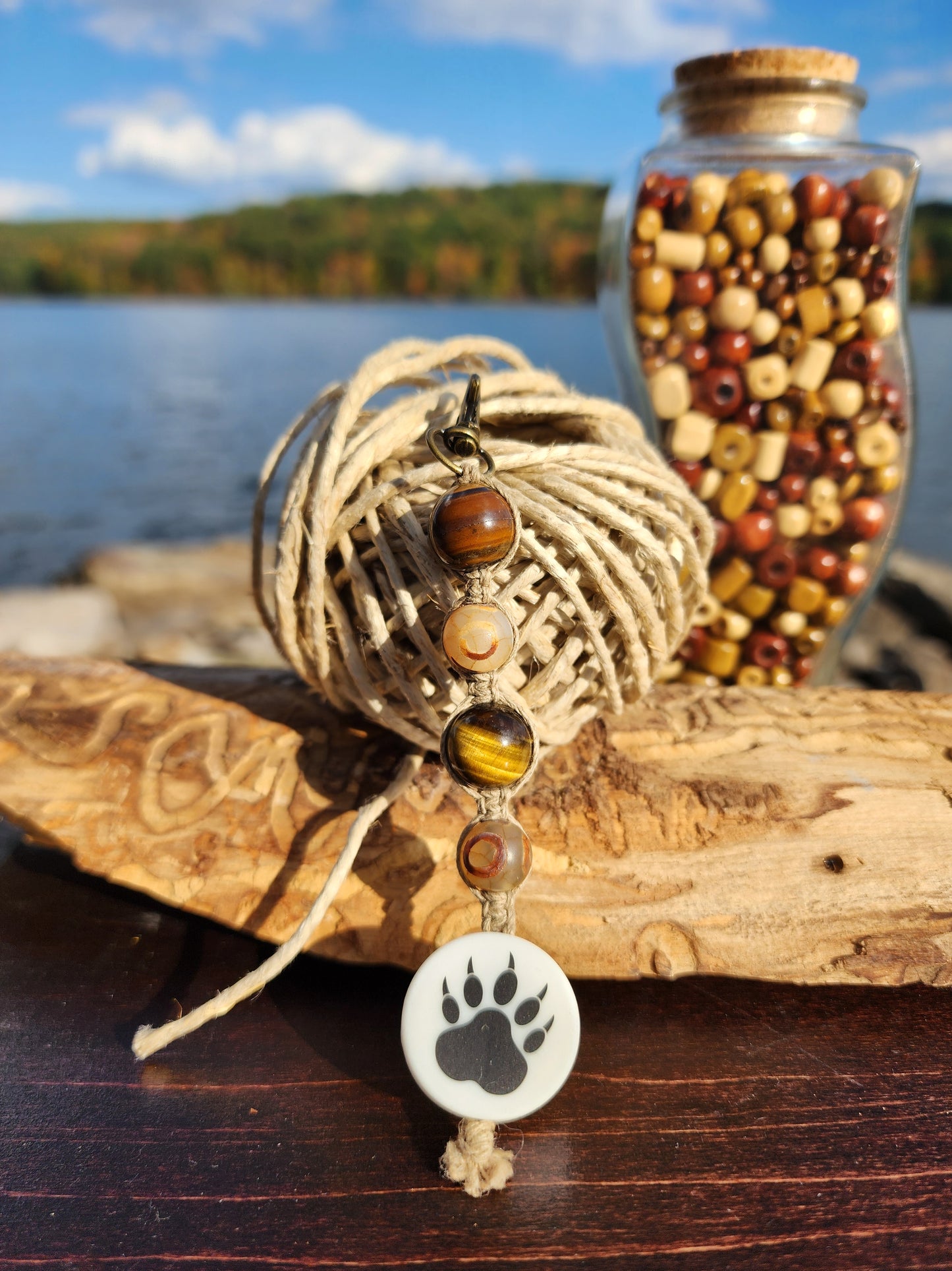 Eco-Friendly Hemp Keychain: Natural Fiber Jewelry