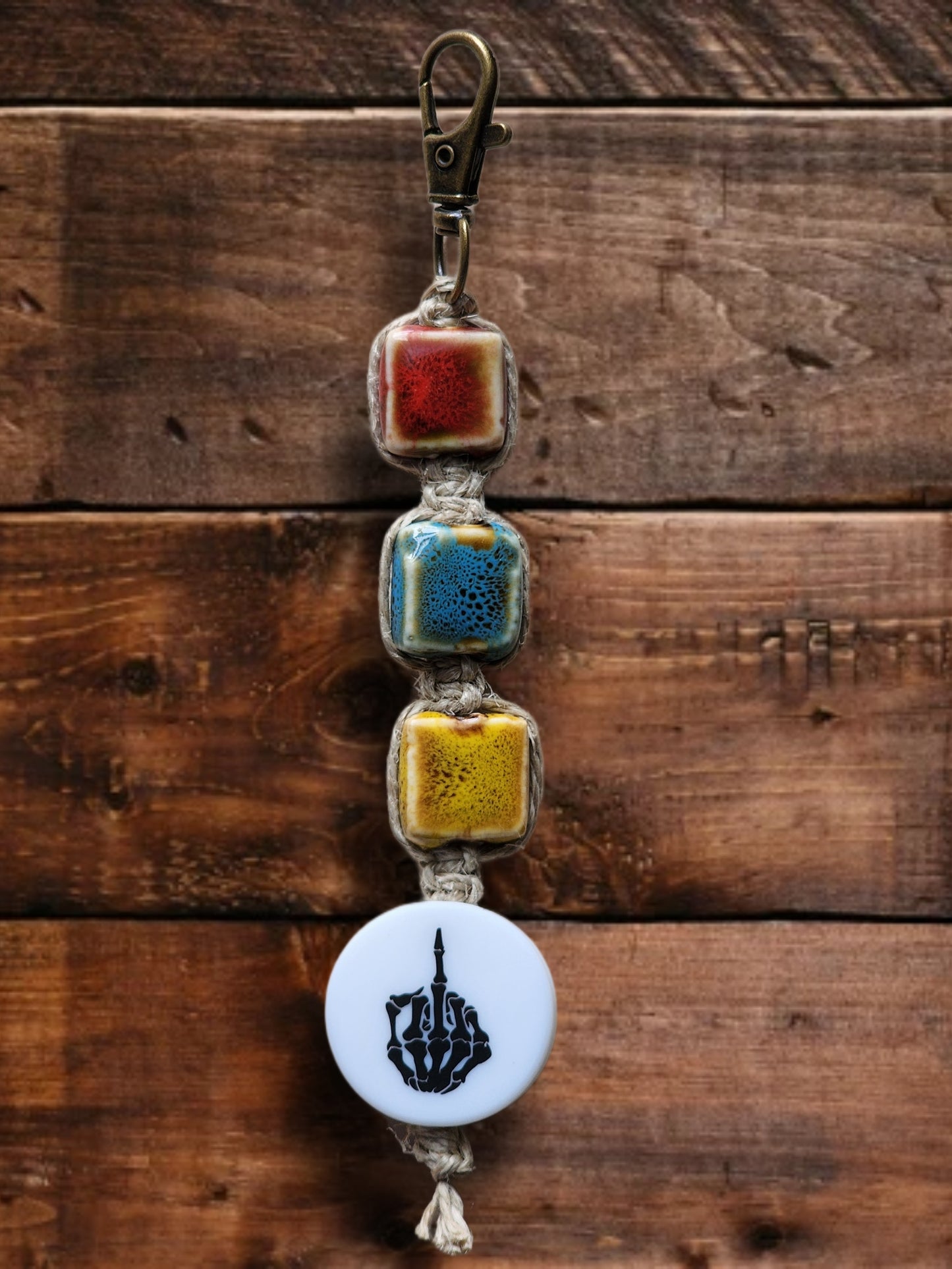 Eco-Friendly Hemp Keychain: Natural Fiber Jewelry