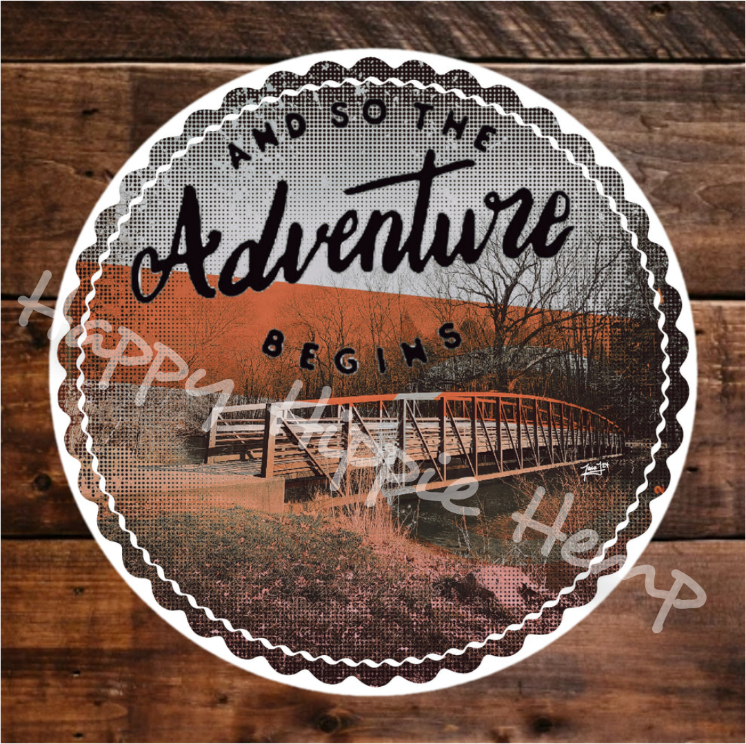 Vinyl Adventure Decal ▪︎ And So The Adventure Begins