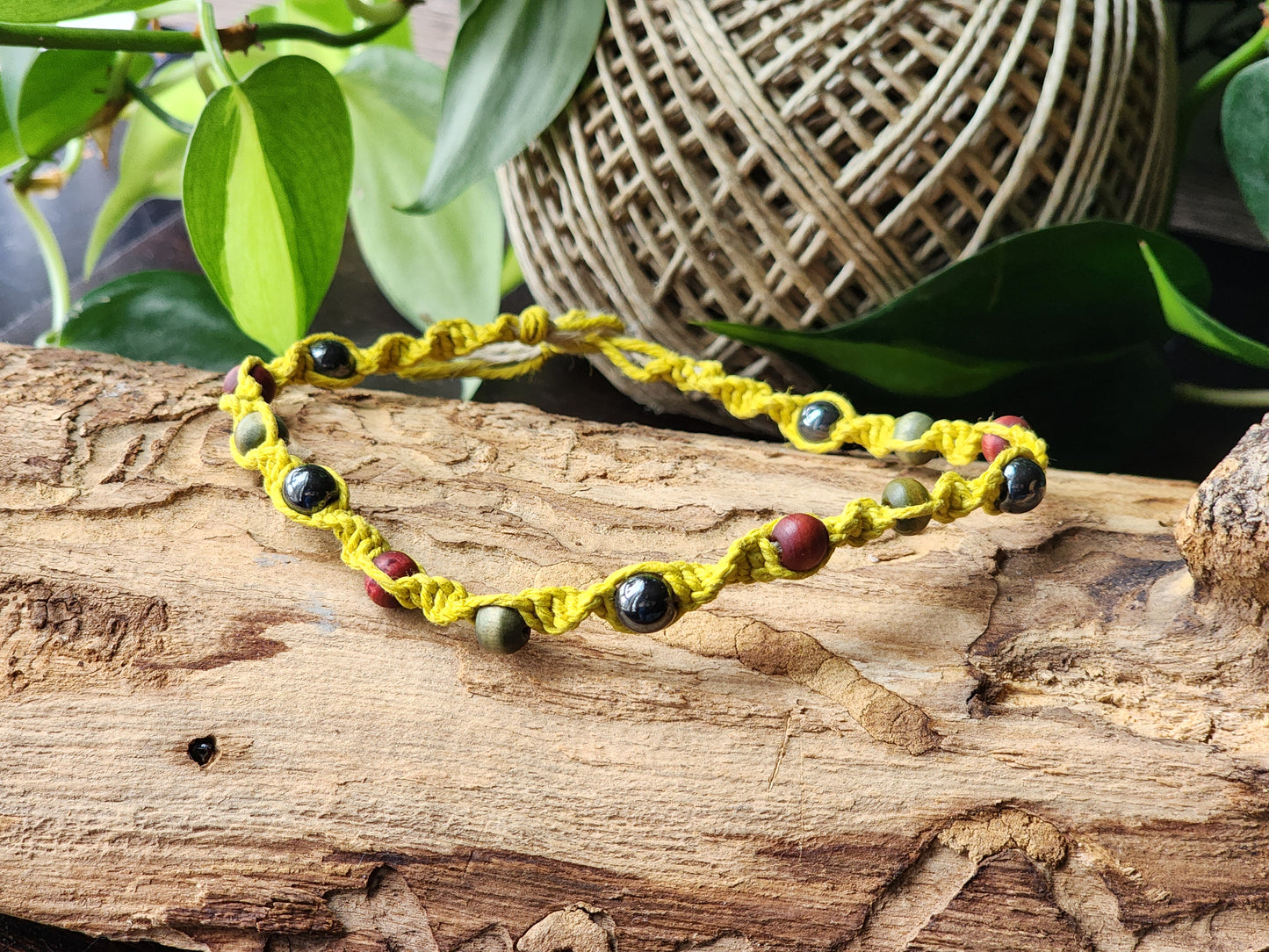 Eco-Friendly Hemp Bracelet/ Anklet: Natural Fiber Jewelry