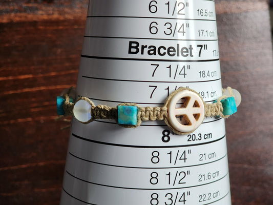 Eco-Friendly Hemp Bracelet/ Anklet: Natural Fiber Jewelry