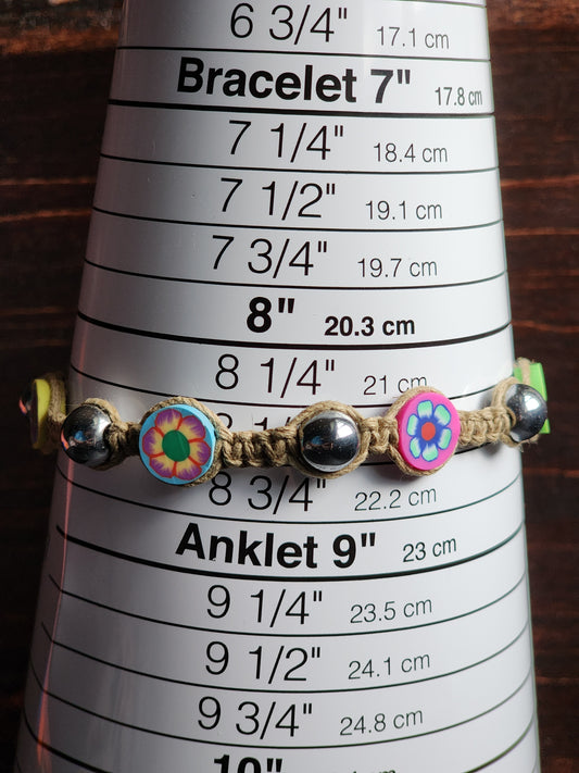 Eco-Friendly Hemp Bracelet/ Anklet: Natural Fiber Jewelry