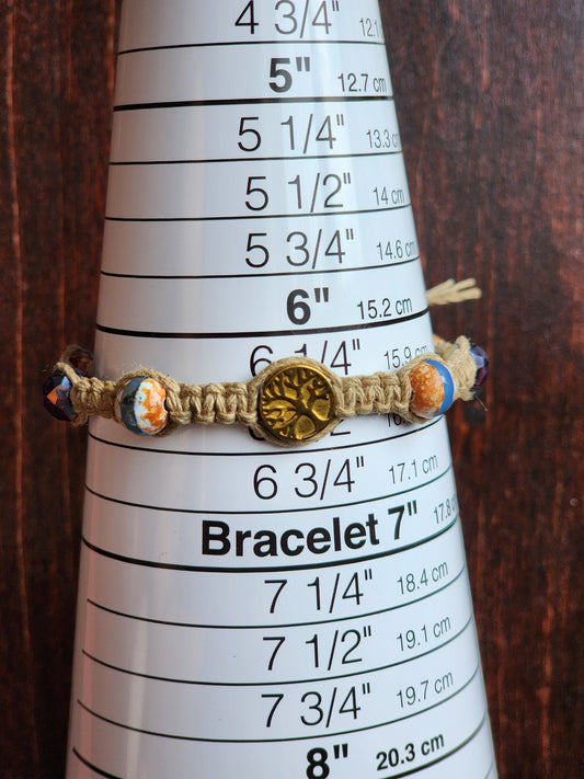 Eco-Friendly Hemp Bracelet/ Anklet: Natural Fiber Jewelry