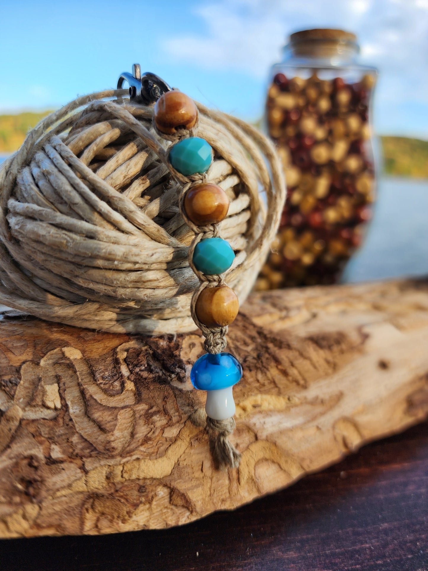 Eco-Friendly Hemp Keychain: Natural Fiber Jewelry