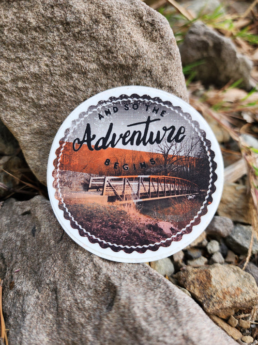 Vinyl Adventure Decal ▪︎ And So The Adventure  Begins