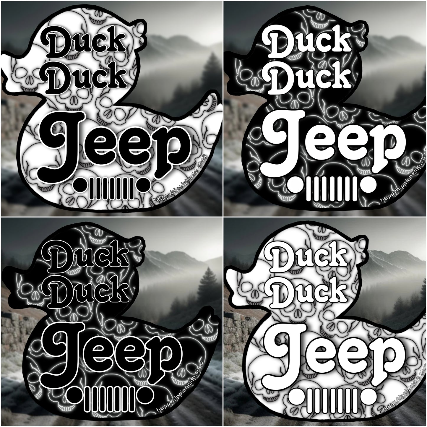 Stealth Skull Duck Magnets (4 Pack)