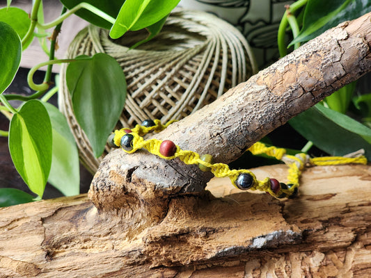 Eco-Friendly Hemp Bracelet/ Anklet: Natural Fiber Jewelry